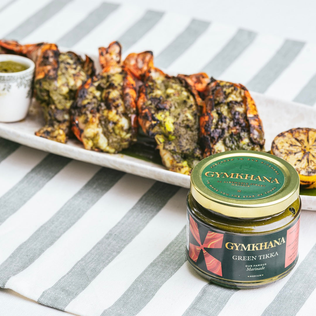 Grilled Hariyali Prawns