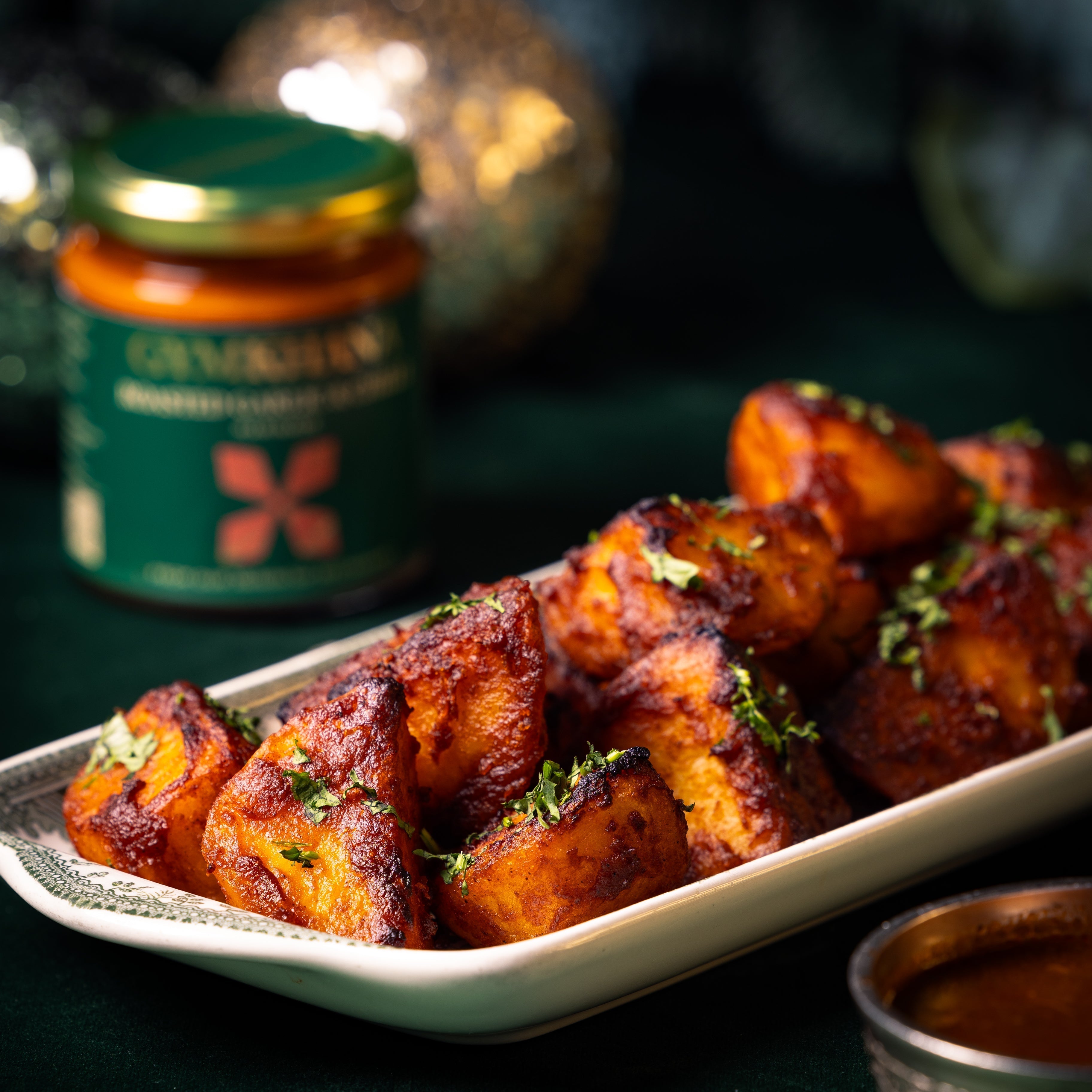 Roasted Garlic and Chilli Potatoes