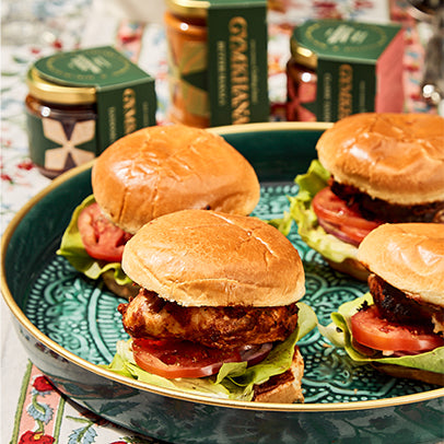 Butter Chicken Burgers