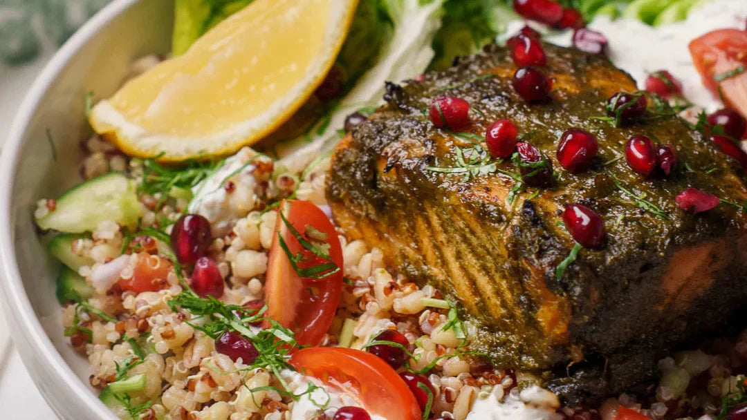 Green Tikka Salmon Grain Bowl